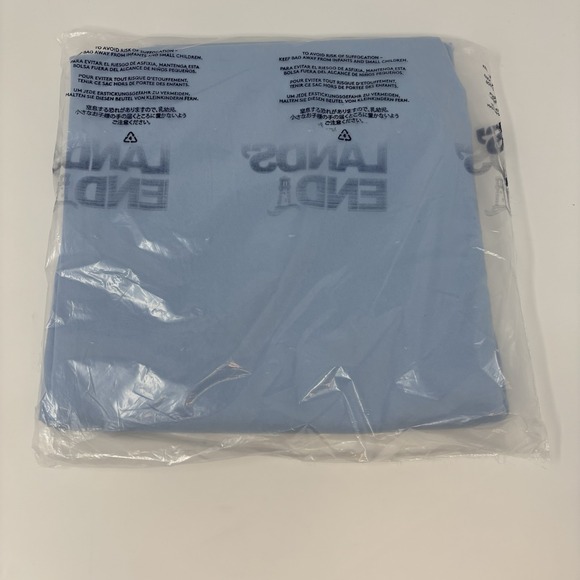 NWT Lands End Men's Light Blue Chino Pants Straight Leg 36 - Picture 2 of 3